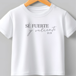 Remera Boxy - "Sé Fuerte y Valiente"